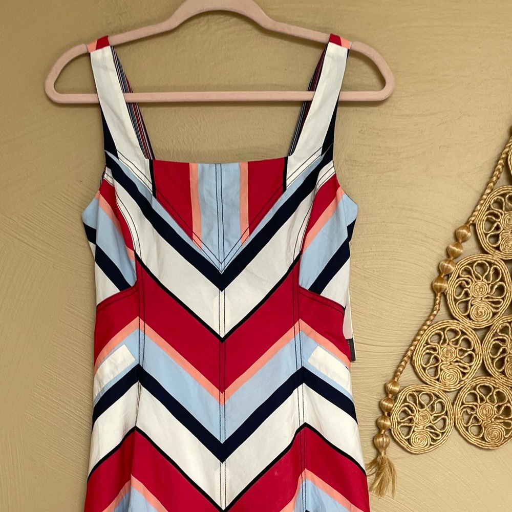 Anthropologie Maeve Chevron Striped Sleeveless Dress, Sundress, NWT, Sz 4 - Picture 11 of 15